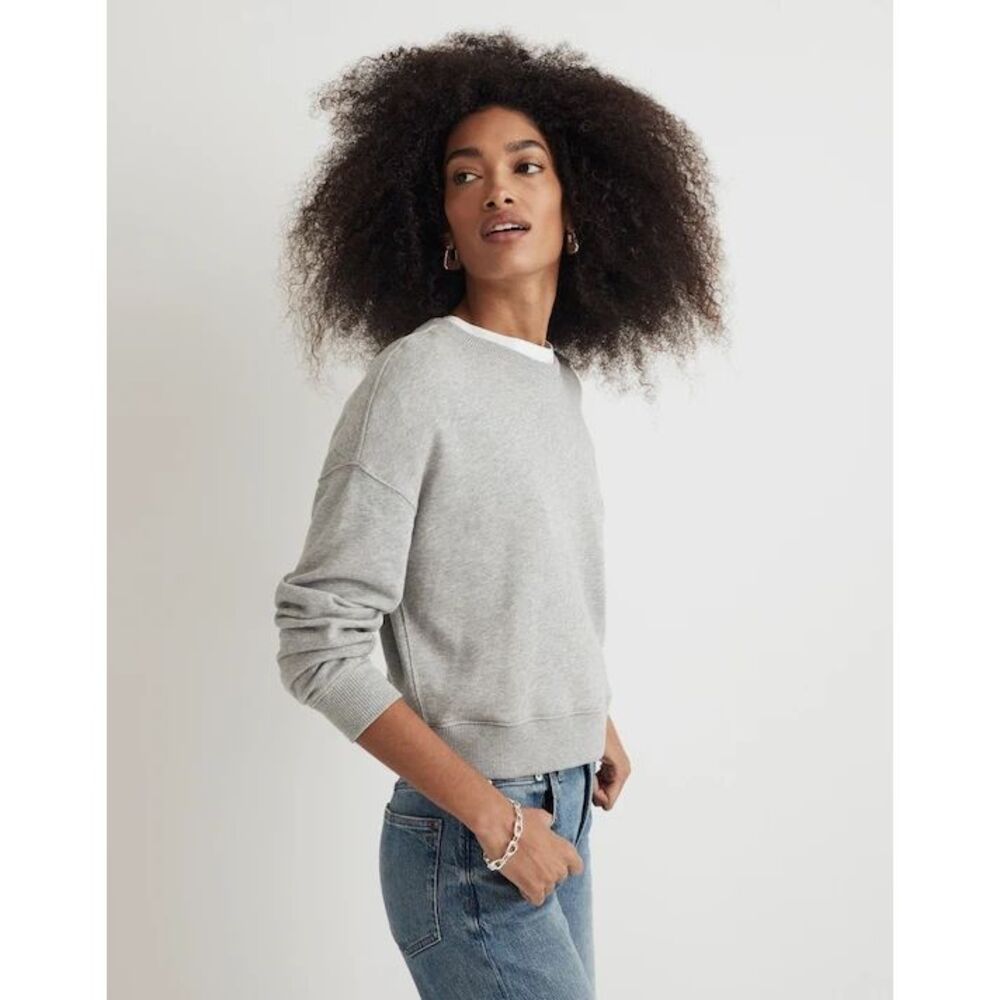 Madewell Raglan Crewneck Sweatshirt Wild Poppy Women’s XL NEW - Picture 8 of 8